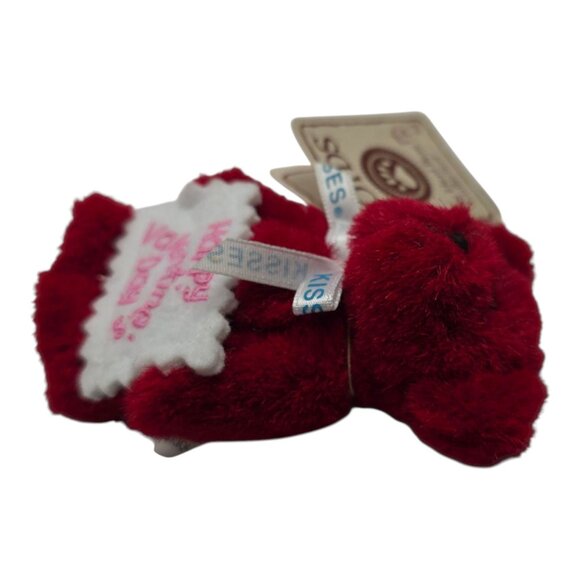 Boyds Bears Hershey Mini Valentine Bear Head Bean Collection Plush Ornament 4" - Picture 2 of 9